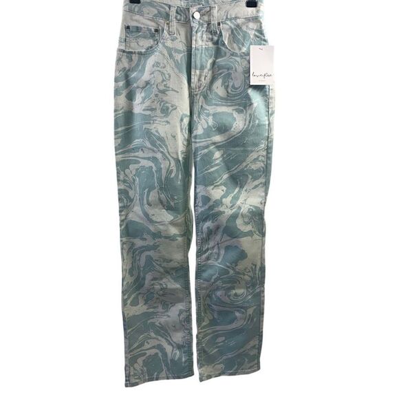 Love, Fire NWT Light Blue Marbled Jeans Size 26 - Picture 1 of 13